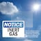 Signmission Inert Gas OSHA Notice Sign, Vinyl Decal, 10in W x 7in L, 2PK OS-2PACK-NS-D-710-L-13696 - alternate 2